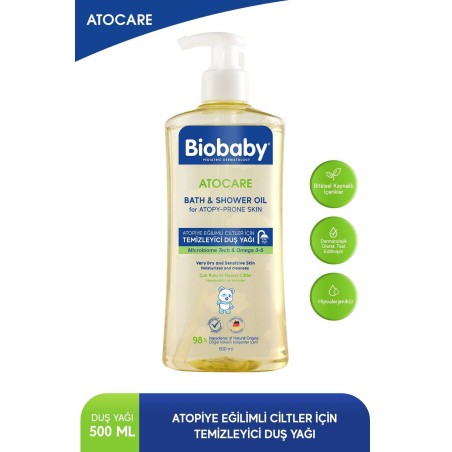 Biobaby Atocare Temizleyici Duş Yağı 500 ml