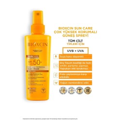 Bioxcin Sun Care Spf 50 Yüz Güneş Kremi 50 ml Kuru ve Normal Cilt + Vücut Güneş Spreyi 200 ml