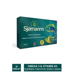 Sjomann's Fishoil Omega-3 High 30 Çiğnenebilir Jel Tablet