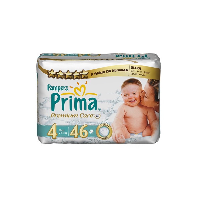 Prima Premium Care Maxi 4 Numara 46'lı Bebek Bezi Prima Premium Care Maxi 4 Numara 46'lı Bebek Bezi