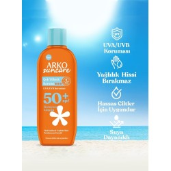 Arko Suncare Spf50 Yüksek Korumalı Vücut Güneş Losyonu 200 ml