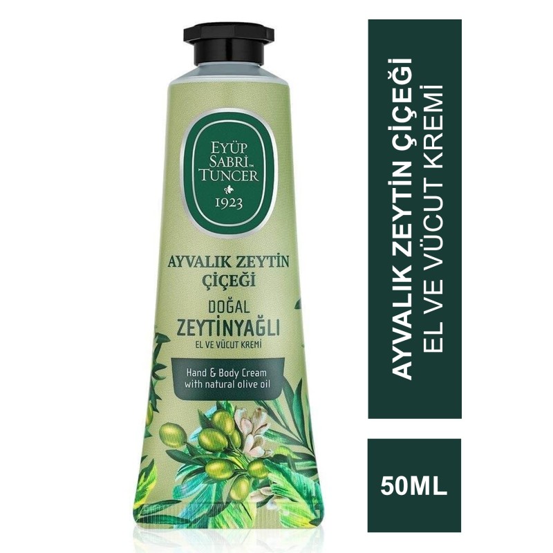 Eyüp Sabri Tuncer Ayvalık Zeytin Çiçeği Doğal Zeytinyağlı El ve Vücut Kremi 50 ml
