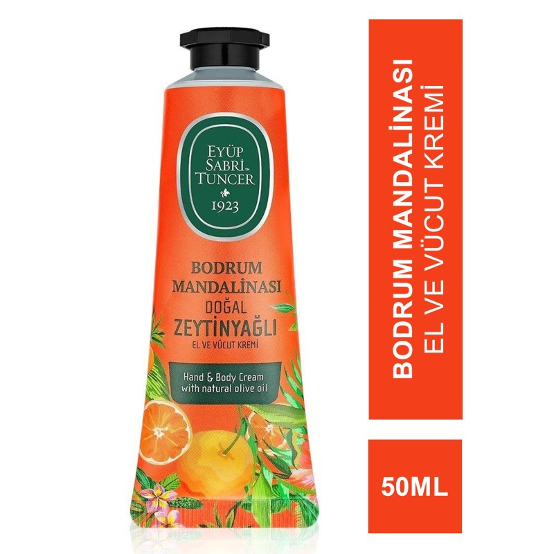 Eyüp Sabri Tuncer Bodrum Mandalinası Doğal Zeytinyağlı El ve Vücut Kremi 50 ml