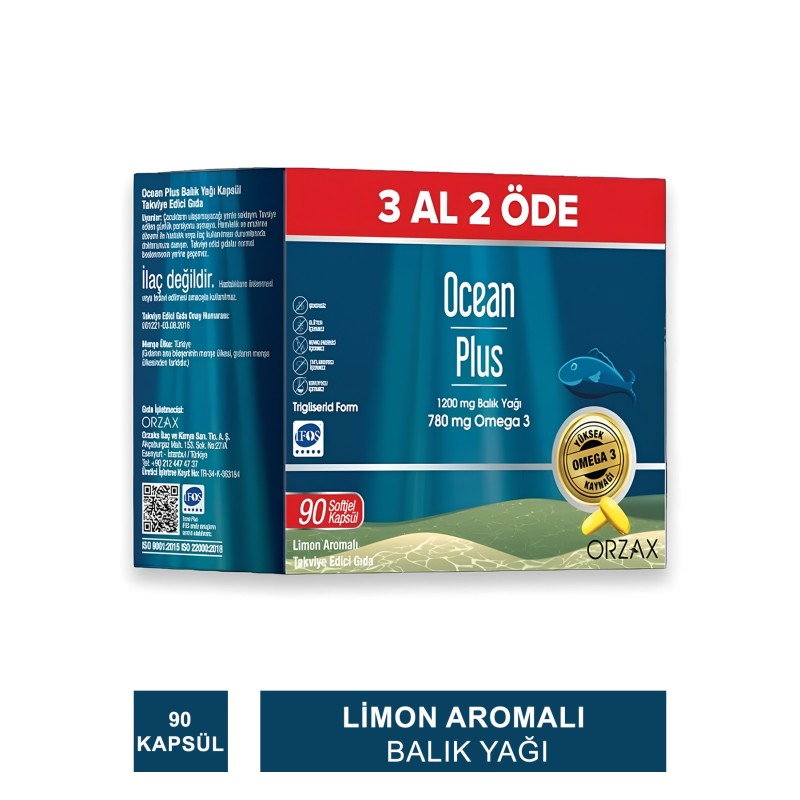 Ocean Plus 1200 mg 90 Kapsül - 3 Al 2 Öde