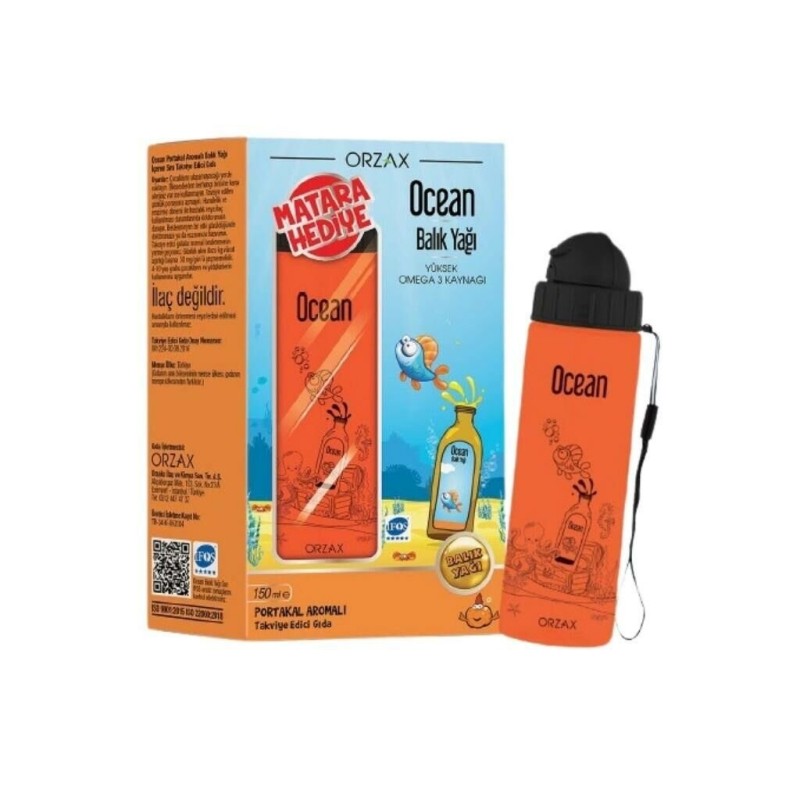 Ocean Balık Yağı Portakal Aromalı 150 ml - Matara Hediyeli
