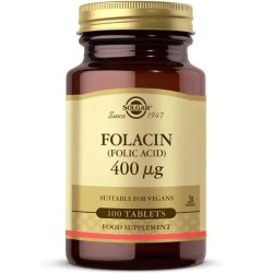 Solgar Folic Acid (Folacin) 400 mcg 100 Tablet
