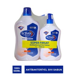 Activex Antibakteriyel Sıvı Sabun Aktif 1000 + 500 Ml