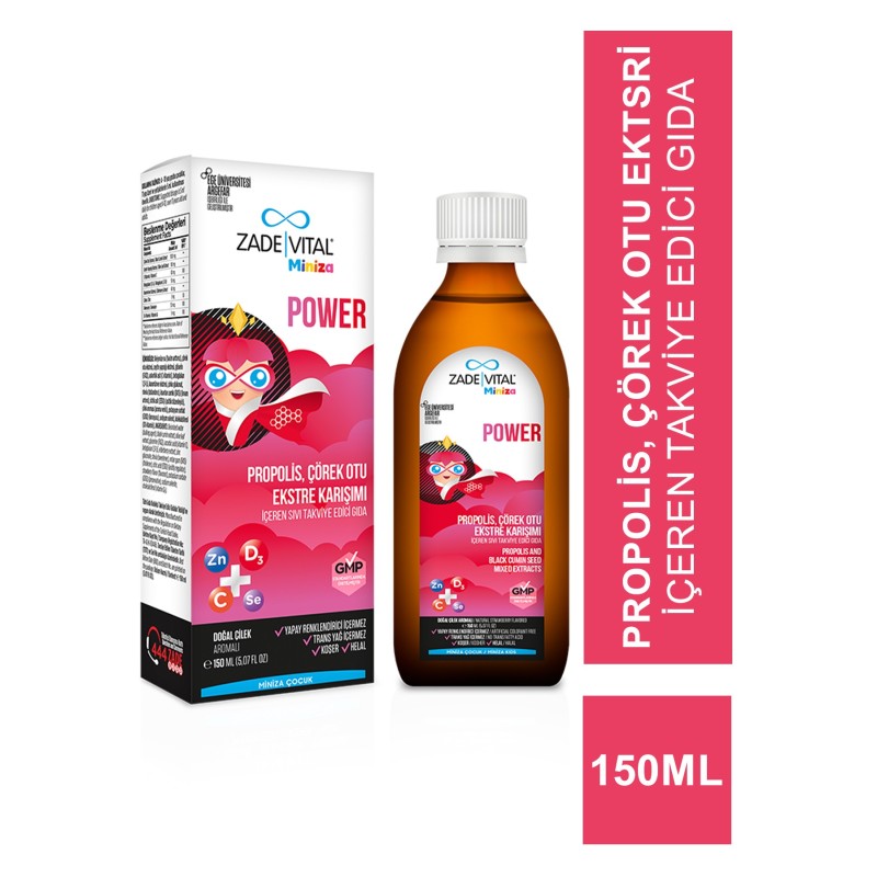Outlet - Zade Vital Miniza Power Sıvı Takviye Edici Gıda 150 ml