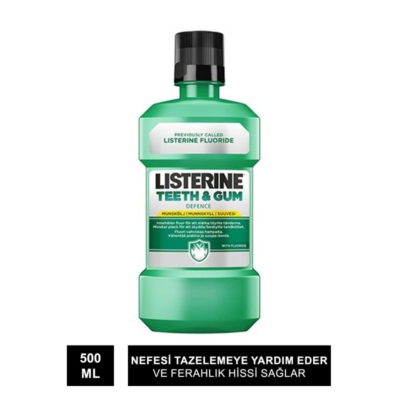 Listerine Teeth & Gum Defence Ağız Gargarası 500 ml - Ferah Nane Listerine Teeth & Gum Defence Ağız Gargarası 500 ml - Ferah Nane