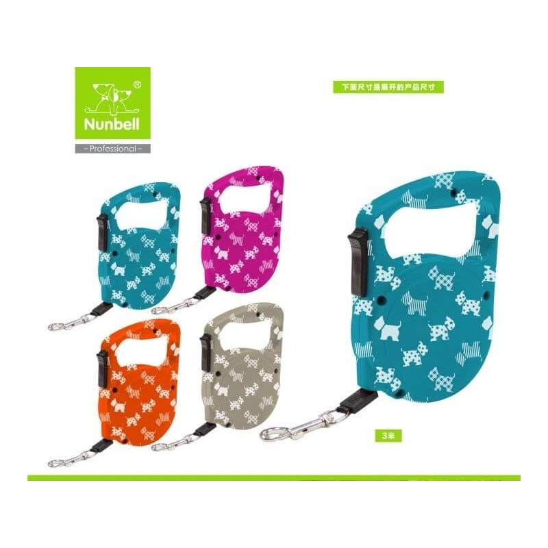 Nunbell Otamatik Tasma Şerit 3Mt (Köpek Desenli)