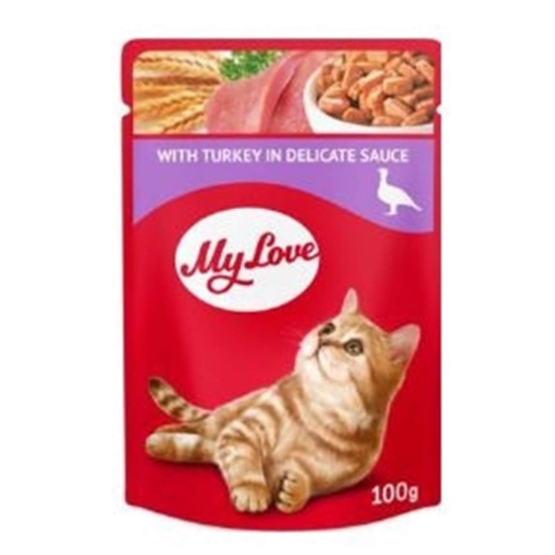 My Love Sos İçinde Hindi Etli Pouch Kedi Maması 100 gr