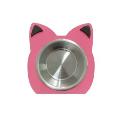Kedi, Pati Figürlü Mama ve Su Kabı Tekli