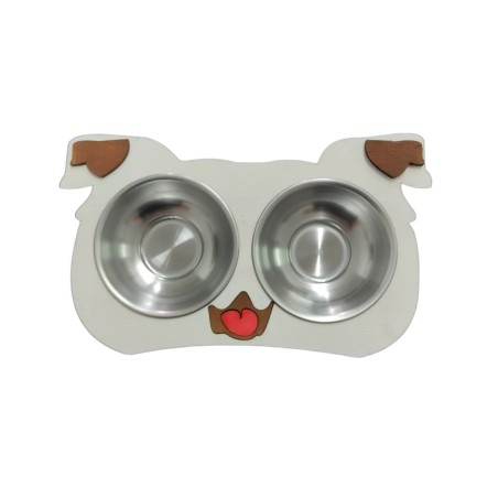 Kedi ve Köpek Figürlü Mama ve Su Kabı İkili