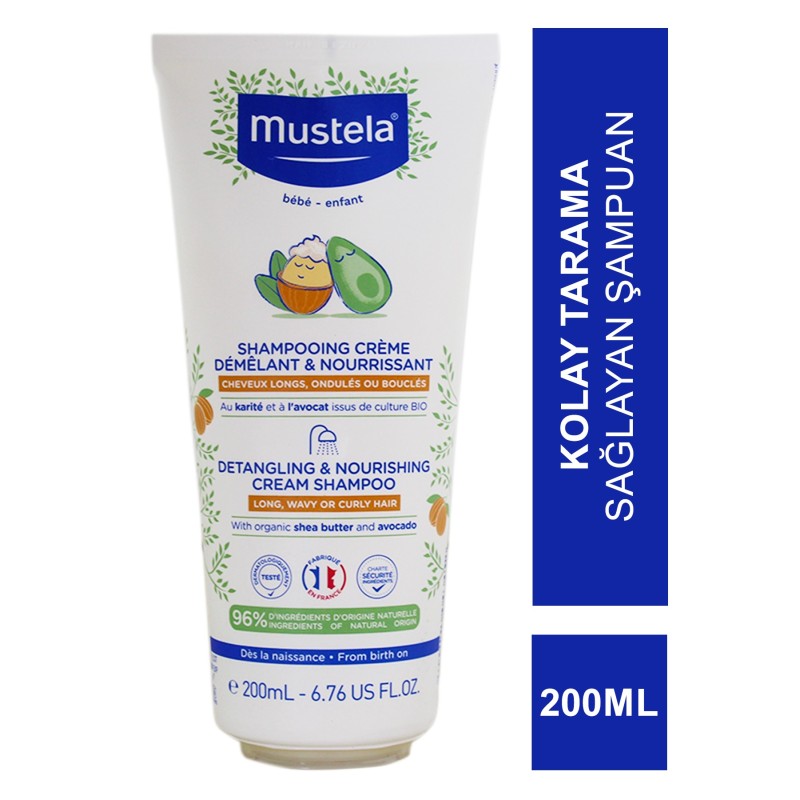 Mustela Detangling & Nourishing Cream Shampoo ( Kolay Tarama Sağlayan Şampuan ) 200 ml