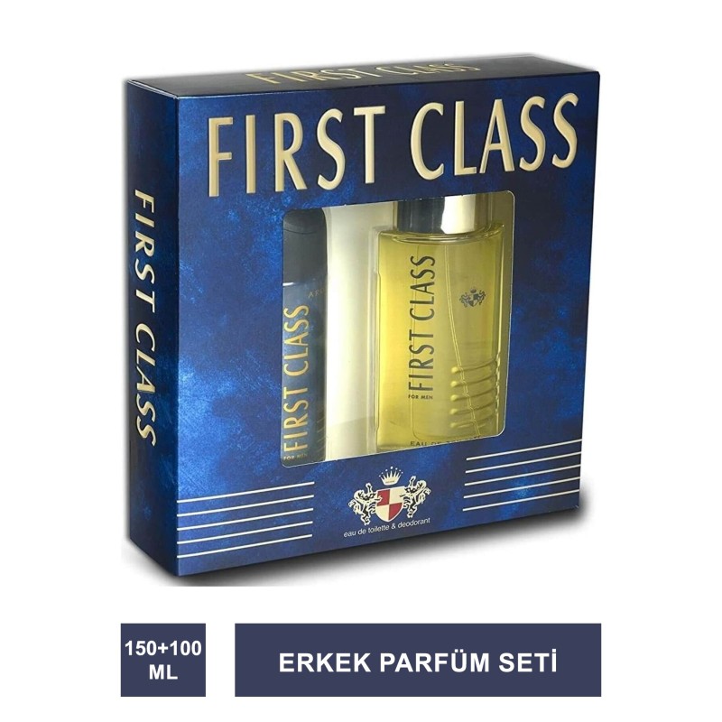 First Class Erkek Parfüm Seti EDT Parfüm 100ml + Deodorant 150ml