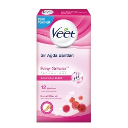 Veet Easy-Gelwax Normal Cilt 12'li Sir Ağda Bantları