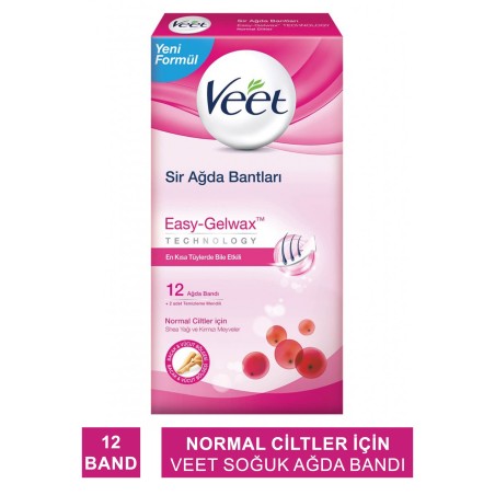 Veet Normal Cilt 12'li Sir Ağda Bantları