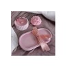 Ebruli Sanat Tasarım 3’lü Set Pembe Beton Döküm ve Soya Wax Mum Seti