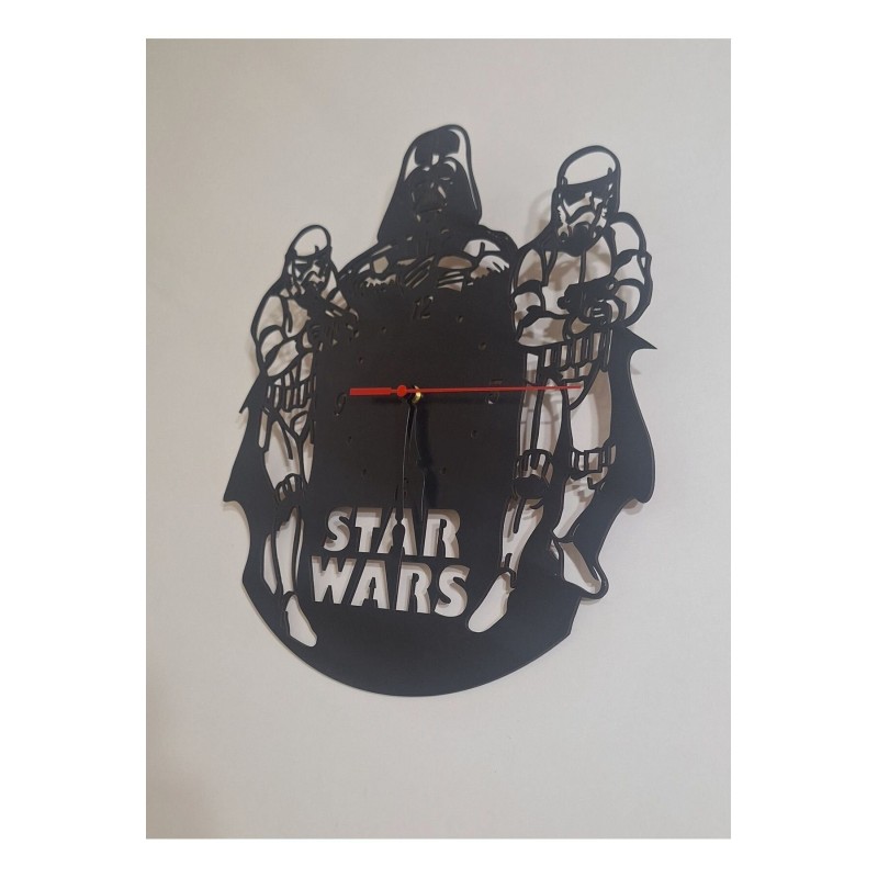 Ebruli Sanat Tasarım Starwars Özel Tasarım Ahşap Duvar Saati