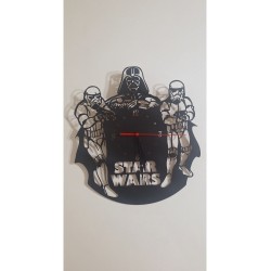 Ebruli Sanat Tasarım Starwars Özel Tasarım Ahşap Duvar Saati