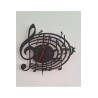 Ebruli Sanat Tasarım Özel Tasarım Duvar Saati Müzik Sol Anahtarı
