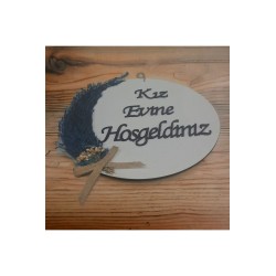 Ebruli Sanat Tasarım Kız Evine Hoşgeldiniz Kapı Süsü