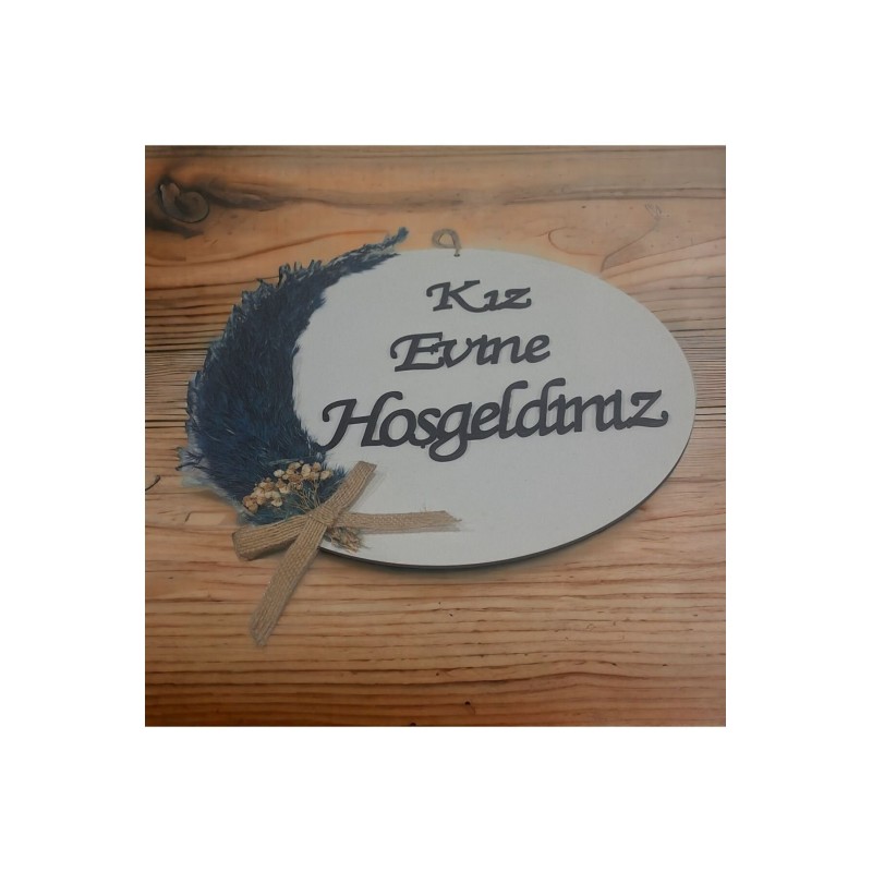 Ebruli Sanat Tasarım Kız Evine Hoşgeldiniz Kapı Süsü