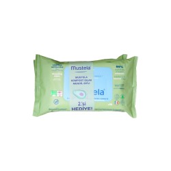 Mustela Compostable Cleansing Wipes - Kompostlanabilir Temizleme Mendili - 2 x 60 Adet