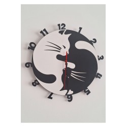 Ebruli Sanat Tasarım Özel Tasarım Yin Yang Tasarım Duvar Saati