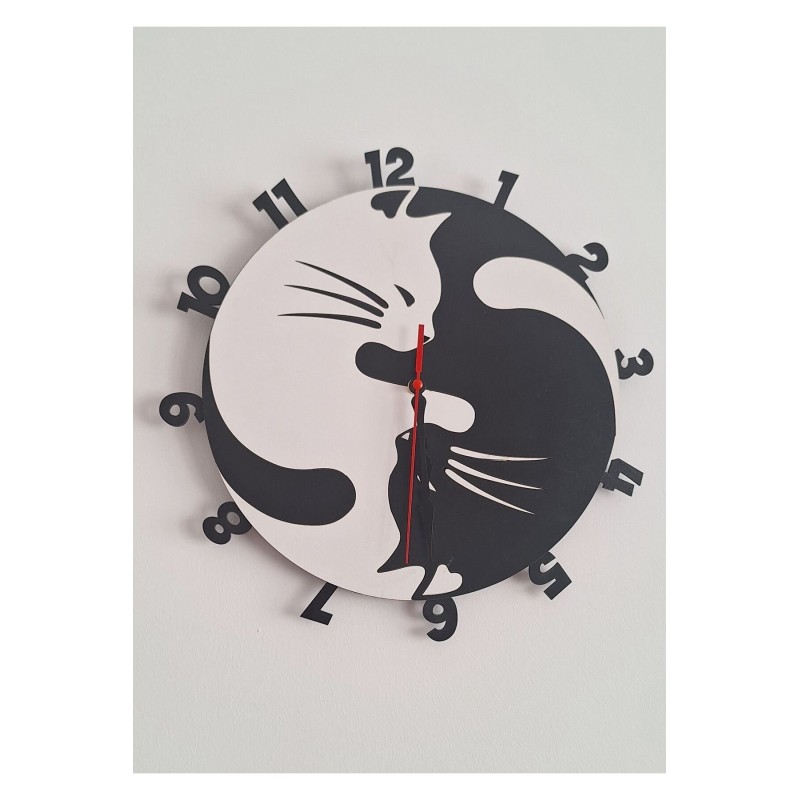 Ebruli Sanat Tasarım Özel Tasarım Yin Yang Tasarım Duvar Saati