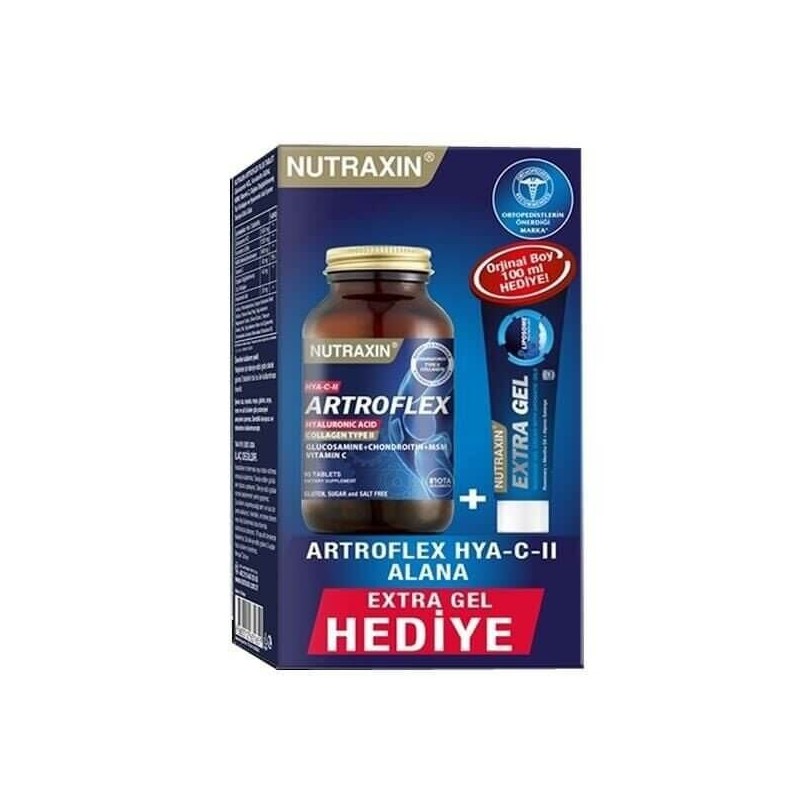 Nutraxin Artroflex Hya-C-II 90 Tablet + Extra Gel 100 ml Hediyeli