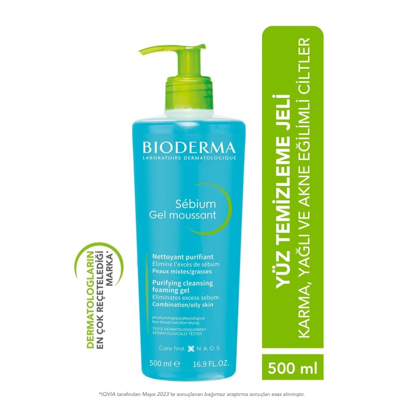 Bioderma Sebium Foaming Gel 500 ml (S.K.T 07-2026) Bioderma Sebium Foaming Gel 500 ml (S.K.T 07-2026)