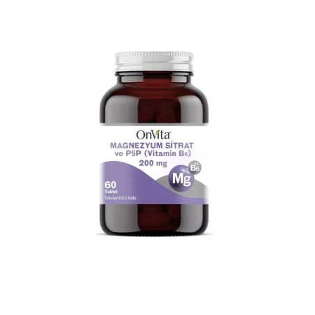 OnVita Magnezyum Sitrat ve P5P 200mg 60 Tablet