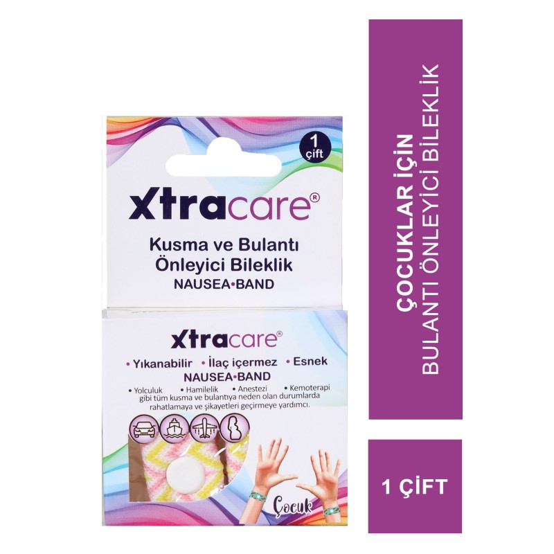 Xtracare Çocuk Kusma ve Bulantı Önleyici Bileklik 1 Çift