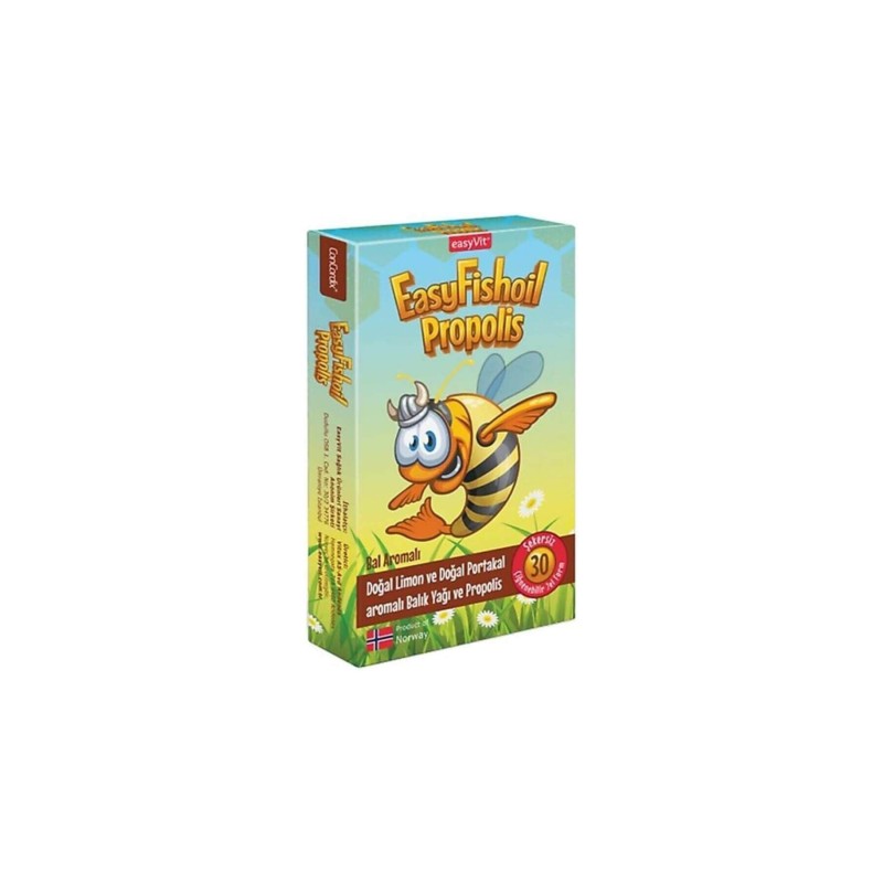 EasyFishoil Propolis Çiğnenebilir 30 Jel Tablet