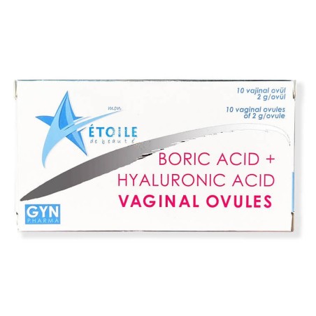 Etoile Boric Acid + Hyaluronic Asid Vaginal Ovules 10x2gr