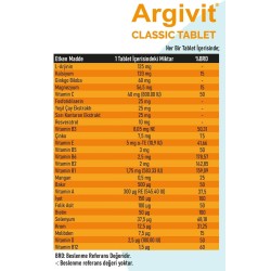 Argivit Classic Takviye Edici 30 Tablet