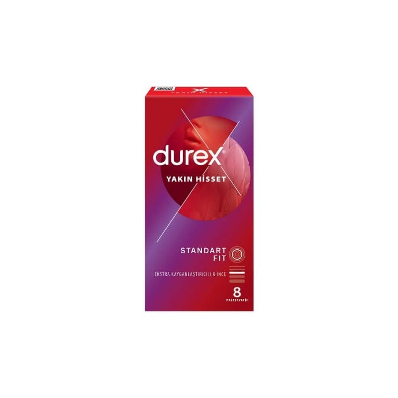 Durex Yakın Hisset Standart Fit 8 Adet Prezervatif