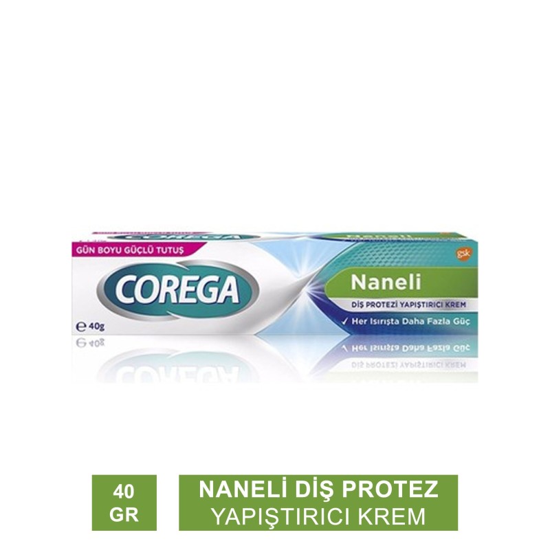 Corega Diş Protezi Yapıştırıcı Krem Naneli 40gr Corega Diş Protezi Yapıştırıcı Krem Naneli 40gr