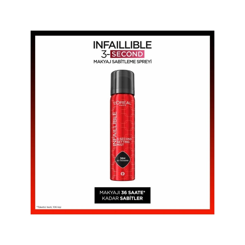 Loreal Paris Infaillible 3-Second Makyaj Sabitleme Spreyi 75ml