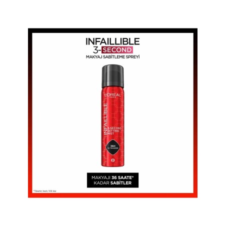 Loreal Paris Infaillible 3-Second Makyaj Sabitleme Spreyi 75ml