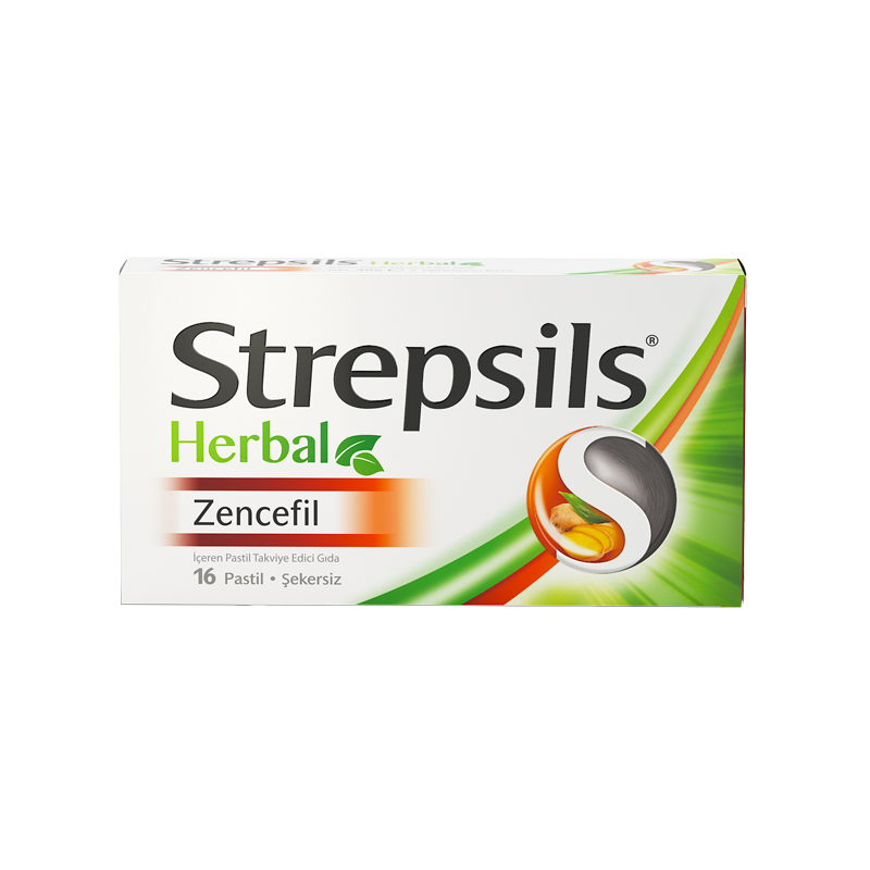 Outlet - Strepsils Herbal Zencefil 16 Pastil