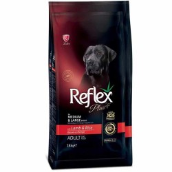 Reflex Plus  Büyük Irk Kuzu&Pirinç Yetişkin Köp. Maması 18 Kg