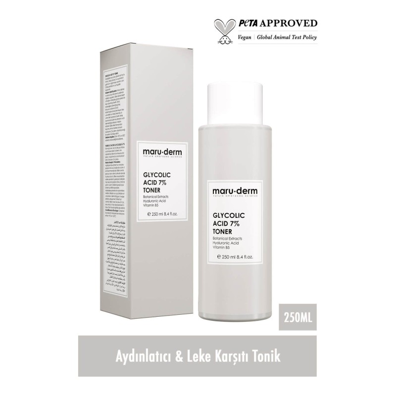 Maruderm Glikolik Asit %7 Aydınlatıcı & Leke Karşıtı Tonik 250 ml