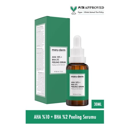 Maruderm Aha %10 + Bha %2 Leke Karşıtı & Cilt Tonu Eşitleyici Peeling Maske Cilt Bakım Serumu 30 Ml
