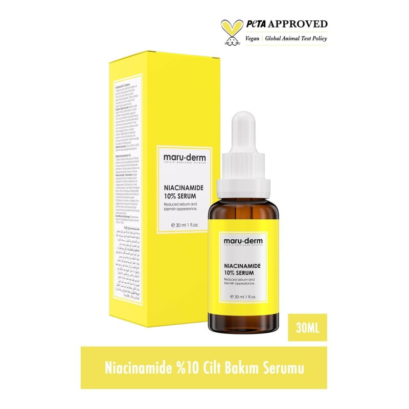 Maruderm Niacinamide %10 + Hyalüronik Asit + Panthenol Cilt Bakım Serumu 30 Ml