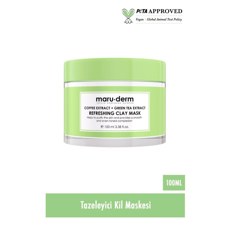 Maruderm Kahve Özü + Yeşil Çay Özü Tazeleyici Kil Maskesi 100 ML