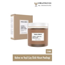 Maruderm Body Scrub Kahve + Yeşil Çay Özlü Vücut Peelingi | BHA + Jojoba Yağı 250 ML