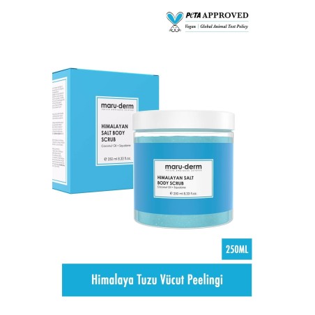 Maruderm Body Scrub | Himalaya Tuzu Vücut Peelingi | Squalane + Hindistan Cevizi Yağı 250 ML