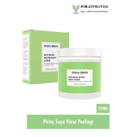 Maruderm Body Scrub | Pirinç Suyu Vücut Peelingi | AHA + Hyaluronik Asit 250 ML